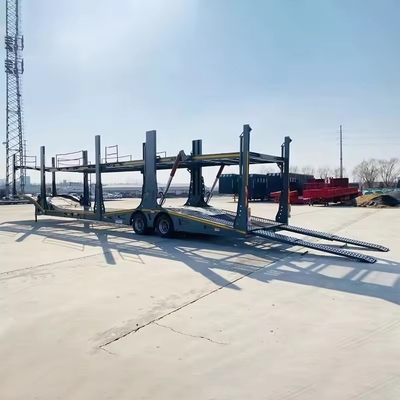 ABS με ABS 8 Αυτοκινήτων Μεταφορέας επίπεδης επιφάνειας ημιρυμουλκούμενο φορτηγό Μεταφορέας αυτοκινήτων για τη Ρωσία