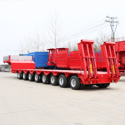 40t 50t 60t 100t Gooseneck Lowboy χαμηλό κρεβάτι Semi-trailer Διαστάσεις χαμηλό κρεβάτι Truck trailer