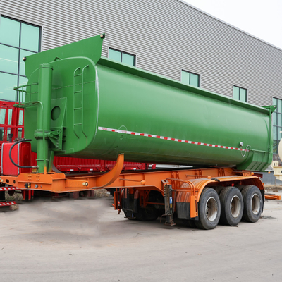 Jost 2&quot; Kingpin Tri Axle 40cbm Tipper/Dump Truck Semi Trailer για Αφρικανούς πελάτες