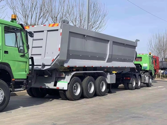 351-450hp 3 άξονας U τύπου ελαχιστοκίνητο οχήμα για μεταφορά κατασκευαστικών αποβλήτων/άμμου