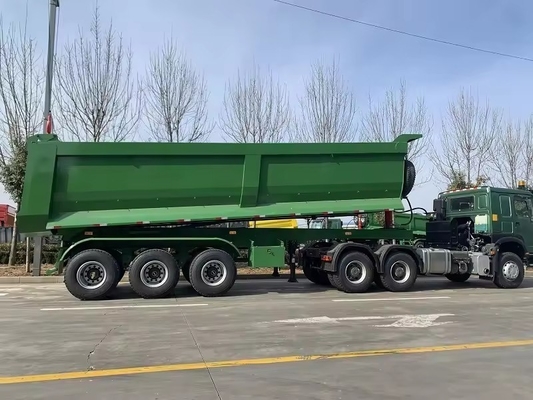 40FT πίσω γύρισμα γύρισμα Semi Truck Dump Semi Truck ρυμουλκούμενα σε 9300 * 2500 * 3400mm Μέγεθος
