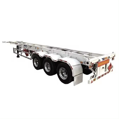 Πιστοποιημένο 40FT ISO Straight Skeleton Truck Semi-Trailers για παράδοση ελαφρών εμπορευματοκιβωτίων