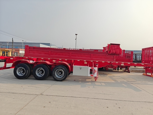 3 άξονα Flatbed/Skeleton Terminal Port Container Shipping Trailer με πέλμα 1820 mm