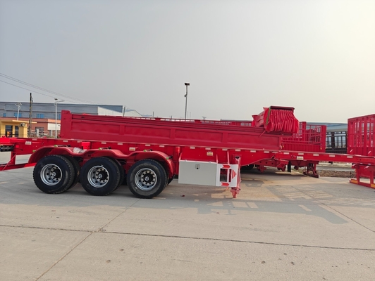 3 άξονα Flatbed/Skeleton Terminal Port Container Shipping Trailer με πέλμα 1820 mm