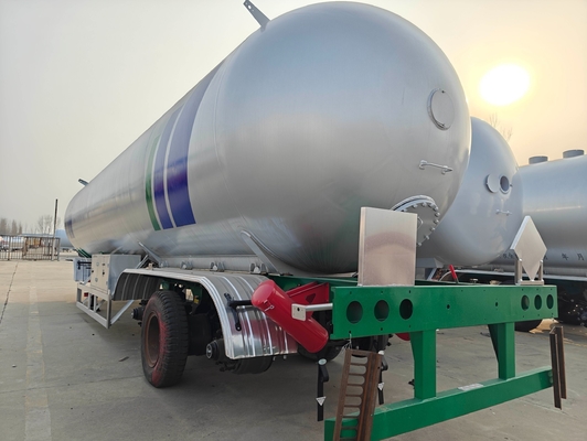 Προσαρμοσμένο αίτημα 3 άξονες 60m3 30tons LPG προπανική δεξαμενή αερίου ημιπροκατασκευή με 12 ελαστικά