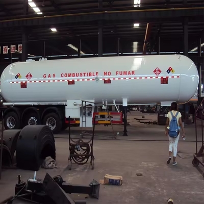 Αγορά Ζάμπια 55cbm LNG Container Tanker Trailer/ LPG Gas Transport Tank Semi Trailer