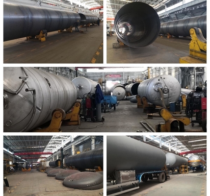 3 άξονες 56000L 28t δεξαμενή μεταφοράς αερίου υγροποιημένου φυσικού αερίου