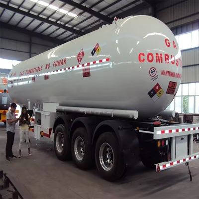 13000x2500x3600mm Προμήθεια 57cbm 57m3 57000L 3-Axles LPG Οδική δεξαμενόπλοιος Ημιπροσεξαμενόπλοιος Μέσο αέριο