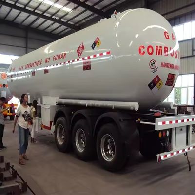 13000x2500x3600mm Προμήθεια 57cbm 57m3 57000L 3-Axles LPG Οδική δεξαμενόπλοιος Ημιπροσεξαμενόπλοιος Μέσο αέριο