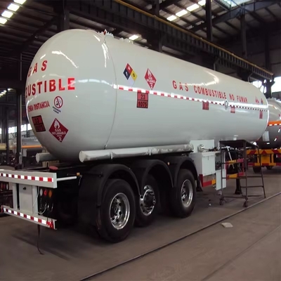 York Axle 3 Axle Tank Semi LPG Tanker Trailer για προπάνιο 56cbm Σχεδιαστική πίεση 1,61MPa
