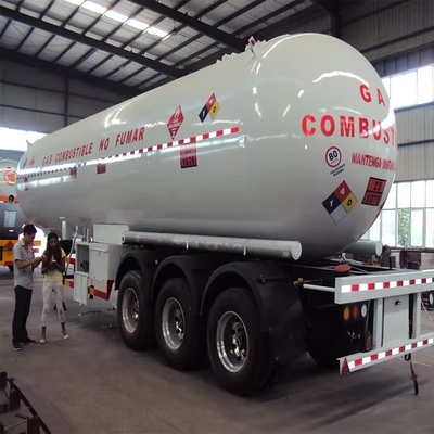 York Axle 3 Axle Tank Semi LPG Tanker Trailer για προπάνιο 56cbm Σχεδιαστική πίεση 1,61MPa