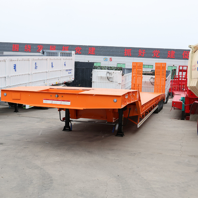 Αυτοεξαγωγικός 4 άξονας Lowboy Can επεκτάσιμη Lowbed Semi Trailer Ένα έτος Υπηρεσία μετά την πώληση
