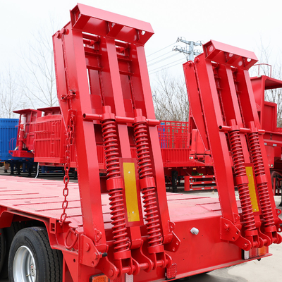 40t 50t 60t 100t Gooseneck Lowboy χαμηλό κρεβάτι Semi-trailer Διαστάσεις χαμηλό κρεβάτι Truck trailer