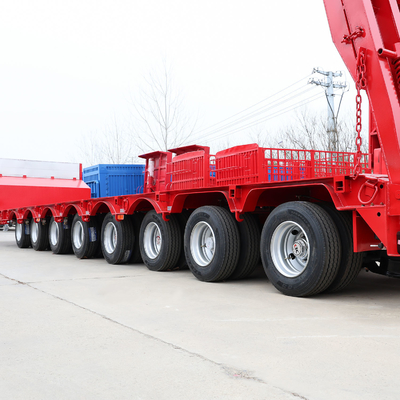3 άξονας 60 τόνων 100 τόνων 18 μέτρων Lowboy άξονας Low Bed Truck Lowbed Semi-trailer ISO9001 Εγκριθείσα