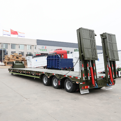 Κατηγορία Heavy Duty 3axles Gooseneck Low Bed Semi Trailer για τη μεταφορά βαρέων εμπορευμάτων
