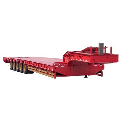 Lowbed Lowboy Low Container Τάξι Trailer με 4 άξονες και βαλβίδα πέδησης Wabco