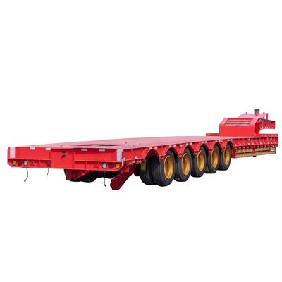Lowbed Lowboy Low Container Τάξι Trailer με 4 άξονες και βαλβίδα πέδησης Wabco