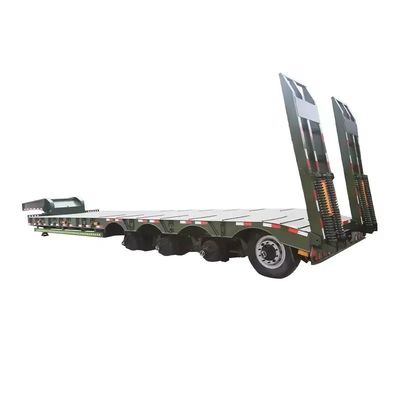 3 Άξονες Μεταφορτωτές εξορυκτές Lowboy Low Bed Trailers για τη μεταφορά βαρέων εξοπλισμού