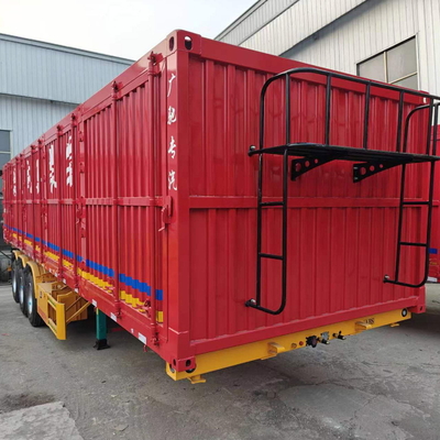 2&quot; ή 3&quot; Kingpin High Fence Semi-Trailer με 3 άξονες και τοίχο πλευρικών τοίχων του φράχτη