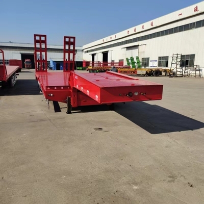 60 80 100 τόνων Lowboy Truck Semi-Terrailer με ατσάλινη δομή και αναστολή ελατηρίου φύλλου