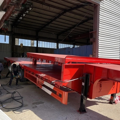 Απευθείας πώληση 3 άξονες Flatbed φορτηγό ρυμουλκούμενο 20ποδιών 40ποδιών προσαρμοσμένη διάσταση
