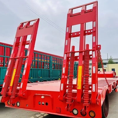 BPW/Fuwa 3,5m Tri Axles 4 Axles 70 80ton Low Deck Lowbed Semi Trailers για μηχανήματα