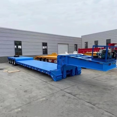 BPW/Fuwa 3,5m Tri Axles 4 Axles 70 80ton Low Deck Lowbed Semi Trailers για μηχανήματα